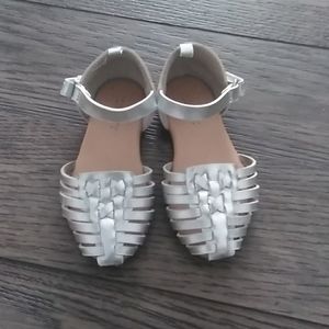 Silver toddler sandals